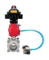 Кран шаровой DN.ru BV3232P(3pc)-FP-W-ISO-H WDVF Ду40 Ру40 полнопроходной, трехсоставной, корпус - нержавеющая сталь 316, уплотнение - PTFE, под приварку, с пневмоприводом PA-SA-105, пневмораспределителем 4V320-08 AC220V, БКВ APL-410N EX