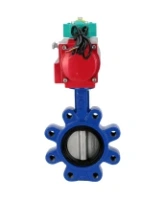 Затвор дисковый поворотный DN.ru WBV1631N-2W-Fb-H Ду150 Ру16 LUG корпус - чугун QT450, диск - нержавеющая сталь 304, уплотнение - NBR, с пневмоприводом PA-DA-105 и магнитным переключателем ALS200D
