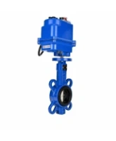 Затвор дисковый поворотный DN.ru WBV1413E-2W-Fb-H Ду40 Ру16, корпус - чугун GGG50, диск - чугун GGG40, уплотнение - EPDM, с электроприводом QT-N-003EM-O1-12VDC-У1 blue 12В