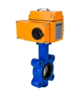 Затвор дисковый поворотный DN.ru WBV1631N-2W-Fb-H Ду80 Ру16 LUG корпус - чугун QT450, диск - нержавеющая сталь 304, уплотнение - NBR, межфланцевый, с электроприводом DN.ru QT-N-005EM-O1-220VAC-У1 220В