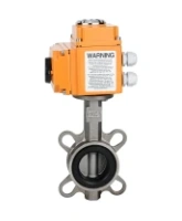 Затвор дисковый поворотный DN.ru WBV3131V-2W-Fb-H Ду125 Ру16 межфланцевый, корпус - нержавеющая сталь 304, диск - нержавеющая сталь 304, уплотнение - VITON, с электроприводом QT-N-015EM-O1-220VAC-У1 220В HARK