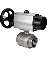 Кран шаровой DN.ru BV3232P(2pc)-FP-T-ISO-H Ду100 Ру40 полнопроходной двухходовой, нержавеющая сталь SS316, внутренняя резьба, уплотнение - PTFE, с пневмоприводом PA-DA-105-1 двойного действия, с пневмораспределителем 4M310-08 AC220V