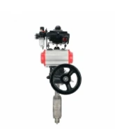 Затвор дисковый поворотный DN.ru WBV3232V-2W-Fb-H Ду125 Ру16, корпус - нерж. сталь 316L, диск - нерж. сталь 316L, уплотнение - VITON, с пн.прив PA-DA-083, пн.расп 4M310-08 AC220V, БКВ APL-410N EX, БПВ AFC2000 и руч. дублером MON2-450-T28-ISO