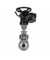 Задвижка клиновая 30с941нж DN.ru GVWR2121M-2W-F-ОСТ Ду50 Ру16 GAIR фланцевая, корпус - сталь 25Л, материал клина - сталь 25Л, уплотнение - металл, с ОСТ-фланцем, с электроприводом DN.ru MT-N-010M-O2-220VAC-У1 пятикулачковым