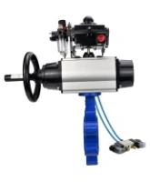 Затвор дисковый поворотный DN.ru WBV1631N-2W-Fb-H Ду150 Ру16 LUG корпус - чугун QT450, диск - нержавеющая сталь 304, уплотнение - NBR, с пневмоприводом PA-DA-105-1, пневмораспределителем 4V320-08 AC220V, БКВ APL-410N EX и БПВ AFC2000