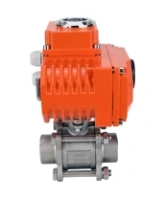 Кран шаровой DN.ru BV3232P(3pc)-FP-W-ISO-H WDVF Ду15 Ру63 полнопроходной, трехсоставной, корпус - нержавеющая сталь 316, уплотнение - PTFE, под приварку, с 1/4-оборотным электроприводом DN.ru QT-N-003EM-O1-24VDC-У1 HARK