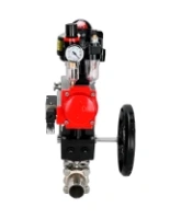 Кран шаровой DN.ru BV3232P(3pc)-FP-W-ISO-H LONG Ду65 Ру25 полнопроход., корпус - нерж.сталь 316, уплотнение - PTFE, под приварку, пн.привод PA-DA-083, пн.распределитель 4M310-08 AC220V, ручной дублер MON2-450-T28-ISO, БКВ APL-510N EX и БПВ AFC2000