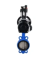 Затвор дисковый поворотный DN.ru WBV1432E-2W-Fb-H Ду150 Ру16, корпус - чугун GGG50, диск - нержавеющая сталь 316L, уплотнение - EPDM, с пневмоприводом DN.ru PA-DA-105-1 двойного действия, пневмораспределителем 4M310-08 AC220V, БПВ AFC2000