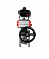 Кран шаровой DN.ru BV3232P(2pc)-FP-F-ISO-H Ду50 Ру16 полнопроходной фланцевый, корпус - нержавеющая сталь SS316, уплотнение - PTFE, с пневмоприводом PA-DA-083, пневмораспределителем 4M320-08 AC220V, БКВ APL-410N EX и ручным дублером MON2-450-T28-ISO