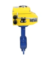 Затвор дисковый поворотный DN.ru WBV1432E-2W-Fb-H Ду125 Ру16, корпус - чугун GGG50, диск - нержавеющая сталь 316L, уплотнение - EPDM, с электроприводом DN.ru QT-N-010EM-O1-24VDC-У1 24В