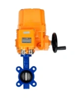 Затвор дисковый поворотный DN.ru WBV1631N-2W-Fb-H Ду150 Ру16 LUG межфланцевый, корпус - чугун QT450, диск - нержавеющая сталь 304, уплотнение - NBR, с электроприводом DN.ru QT-EX-020EM-O2-220VAC-У1 220В