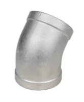 Отвод (полуотвод) DN.ru ВР-ВР-304 1 1/2″ Ду40 Ру16 угол 45°, корпус - нержавеющая сталь 304, присоединение - внутренняя / внутренняя резьба
