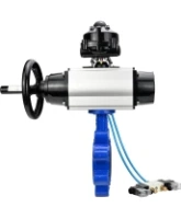 Затвор дисковый поворотный DN.ru WBV1631N-2W-Fb-H Ду150 Ру16 LUG корпус - чугун QT450, диск - нержавеющая сталь 304, уплотнение - NBR, с пневмоприводом PA-DA-105-1, пневмораспределителем 4V320-08 AC220V и БКВ APL-510N EX