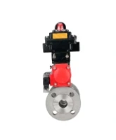 Кран шаровой DN.ru BV3232P(2pc)-FP-F-ISO-H Ду80 Ру16 полнопроходной двухходовой, нержавеющая сталь 316, фланцевый, уплотнение - PTFE, с пневмоприводом PA-SA-130, пневмораспределителем 4M310-08 DC24V и БКВ APL-410N EX