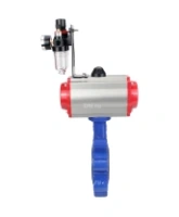 Затвор дисковый поворотный DN.ru WBV1616E-2W-Fb-H Ду100 Ру16 LUG корпус - чугун QT450, диск - чугун QT450, уплотнение - EPDM, с пневмоприводом DN.ru PA-SA-130, пневмораспределителем 4M310-08 AC220V и БПВ AFC2000