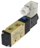 Пневмораспределитель DN.ru 4V210-08 AC220V 1/4″ моностабильный, пятиканальный, для шиберных задвижек с пневмоцилиндром