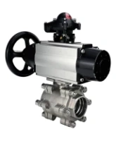 Кран шаровой DN.ru BV3232P(3pc)-FP-SW-ISO-H Ду100 Ру63 полнопроходной, корпус - нержавеющая сталь SS316, под приварку, с пневмоприводом PA-DA-105-1, пневмораспределителем 4M310-08 AC220V, БКВ APL-210N