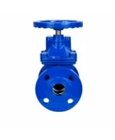 Задвижка клиновая 30ч39р (аналог МЗВ) DN.ru GVWN1414N-2W-F-S blue Ду100 Ру10/16 фланцевая, корпус - чугун GGG50, клин - чугун GGG50, уплотнение - NBR, с невыдвижным штоком, со штурвалом, цвет - синий