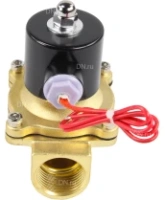 Клапан электромагнитный DN.ru VS100-ET-NC-24VDC 1″ Ду25 Ру10, соленоидный двухходовой, корпус - латунь, уплотнение - EPDM, резьбовой, нормально-закрытый, прямого действия, катушка - 24В