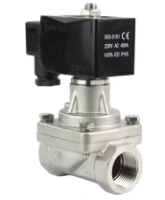Клапан электромагнитный DN.ru VS731-PT-NC-24VAC 1 1/2″ Ду40 Ру5 прямого действия двухходовой, корпус - сталь нержавеющая 304, присоединение - внутренняя резьба, уплотнение - PTFE, нормально-закрытый, катушка - 24 В AC