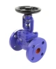Клапан запорный сильфонный DN.ru VSO1121M-F-S Ду150 Ру16, фланцевый, корпус - чугун GG25, уплотнение - металл, управление - штурвал