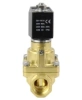 Клапан электромагнитный DN.ru VS1000-PT-NC-220VAC 3/4″ Ду20 Ру16 соленоидный двухходовой поршневой, резьбовой, корпус - латунь, уплотнение - PTFE, пилотного действия, нормально закрытый, катушка - 220В AC AC