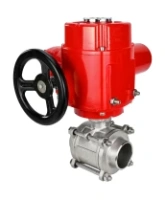 Кран шаровой DN.ru BV3232P(3pc)-FP-W-ISO-H Ду80 Ру25 полнопроходной двухходовой, нержавеющая сталь SS316, под приварку, уплотнение - PTFE, с электроприводом DN.ru QT-EX-015M-O2-380VAC-У1