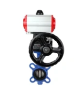 Затвор дисковый поворотный DN.ru WBV1413E-2W-Fb-H Ду40 Ру16, корпус - чугун GGG50, диск - чугун GGG40, уплотнение - EPDM, с пневмоприводом DN.ru PA-DA-052 двойного действия, пневмораспределителем 4M310-08 AC220V, ручным дублером MON1-250-T26-ISO