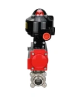 Кран шаровой DN.ru BV3232P(3pc)-FP-W-ISO-H Ду65 Ру25 полнопроходной двухходовой, нержавеющая сталь SS316, под приварку, уплотнение - PTFE, с пневмоприводом DN.ru PA-DA-83 и БКВ APL-510N-EX