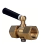 Кран запорный для манометра DN.ru BVPG0000P-3WT-T-H ВР/НР G1/4″-G1/4″ Ду15 Ру25 трехходовой, резьбовой, корпус - латунь HPb57-3, шар - латунь HPb57-3, уплотнение - PTFE, с рукояткой