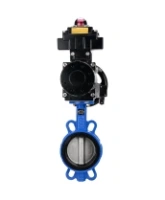 Затвор дисковый поворотный DN.ru WBV1132N-2W-Fb-H Ду125 Ру16, корпус - чугун GG25, диск - нержавеющая сталь 316L, уплотнение - NBR, с пневмоприводом PA-DA-105-1 двойного действия, пневмораспределителем 4M310-08 DC24V, БКВ APL-410N EX, БПВ AFC2000