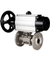 Кран шаровой DN.ru BV3232P(3pc)-FP-F-ISO-H Ду100 Ру25 фланцевый корпус - нержавеющая сталь 316, полнопроходной, уплотнение - PTFE, с пневмоприводом PA-DA-105-1, пневмораспределителем 4M310-08 AC220V