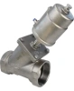 Клапан отсечной пневматический DN.ru VSP3231P-T-1PNC 2 1/2″ Ду65 Ру25, корпус - нержавеющая сталь SS316, резьбовой, Y-образный, корпус привода - нержавеющая сталь CF8