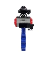 Затвор дисковый поворотный DN.ru WBV1631N-2W-Fb-H Ду150 Ру16 LUG корпус - чугун QT450, диск - нержавеющая сталь 304, уплотнение - NBR, с пневмоприводом DN.ru PA-SA-160, пневмораспределителем 4M310-08 AC220V и БКВ APL-210N
