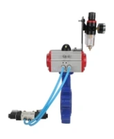 Затвор дисковый поворотный DN.ru WBV1631N-2W-Fb-H Ду150 Ру16 LUG корпус - чугун QT450, диск - нержавеющая сталь 304, уплотнение - NBR, с пневмоприводом DN.ru PA-SA-160, пневмораспределителем 4V320-10 AC220V и БПВ AFC2000