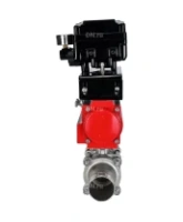 Кран шаровой DN.ru BV3232P(3pc)-FP-W-ISO-H LONG Ду65 Ру25 полнопроходной, корпус - нержавеющая сталь 316, уплотнение - PTFE, под приварку, с пневмоприводом DN.ru PA-DA-083 и пневмопозиционером YT-1000RSN без обратной связи