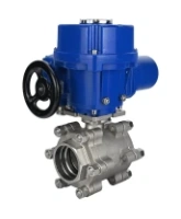 Кран шаровой DN.ru BV3232P(3pc)-FP-SW-ISO-H Ду100 Ру63 полнопроходной, корпус - нержавеющая сталь SS316, под приварку, с 1/4-оборотным электроприводом QT-N-020M-O2-220VAC-У1 с моментной муфтой и штурвалом