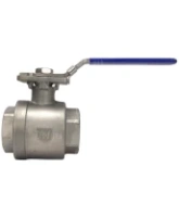 Кран шаровой DN.ru BV3232P(2pc)-FP-T-ISO-H Ду65 Ру40 полнопроходной двухходовой, нержавеющая сталь 316, внутренняя резьба, уплотнение - PTFE, с ISO-фланцем и рукояткой, 17х17, F07/F10