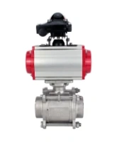 Кран шаровой DN.ru BV3232P(3pc)-FP-W-ISO-H WDVF Ду40 Ру40 полнопроходной, трехсоставной, корпус - нержавеющая сталь 316, уплотнение - PTFE, под приварку, с пневмоприводом PA-DA-065, БКВ APL-210N