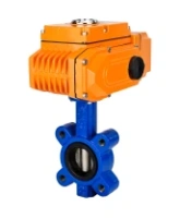 Затвор дисковый поворотный DN.ru WBV1616E-2W-Fb-H Ду125 Ру16 LUG корпус - чугун QT450, диск - чугун QT450, уплотнение - EPDM, межфланцевый, с электроприводом DN.ru QT-N-015EM-B1-220VAC-У1 HARK