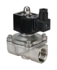 Клапан электромагнитный DN.ru VS331-VT-NO-24VDC 3/8″ Ду10 Ру10, соленоидный двухходовой, корпус - нержавеющая сталь 304, уплотнение - Viton, резьбовой, нормально-открытый, прямого действия, катушка - 24В