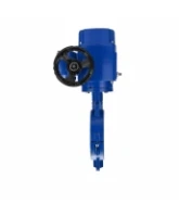 Затвор дисковый поворотный DN.ru WBV3434Pf-2W-Fb-R Ду250 Ру16, корпус - углеродистая сталь WCB, диск - углеродистая сталь WCB, футерованный PTFE, уплотнение - PTFE, с электроприводом QT-N-030M-O2-220VAC-У1