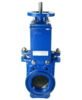 Задвижка шиберная DN.ru GVKN1331N-2W-Fb-ISO Ду100 Ру10 двусторонняя, межфланцевая, шпиндель - невыдвижной, корпус - чугун GGG40, шибер - нержавеющая сталь 304, уплотнение - NBR, с ISO-фланцем и голым штоком, круглый шток 18, F10