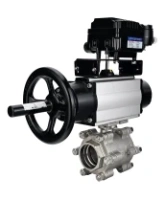 Кран шаровой DN.ru BV3232P(3pc)-FP-SW-ISO-H Ду100 Ру63 полнопроходной, корпус - нержавеющая сталь SS316, под приварку, с пневмоприводом PA-DA-105-1, электропневматическим поворотным позиционером YT-1000RSN без обратной связи