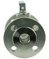 Кран шаровой DN.ru BV3232P(2pc)-FP-F-ISO-H Ду32 Ру40, корпус - нержавеющая сталь 316, уплотнение - PTFE, полнопроходной фланцевый с ISO-фланцем и рукояткой, 11х11, F04/F05