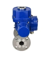 Кран шаровой DN.ru BV3131P(3pc)-FP-F-ISO-H Ду15 Ру40 трехсоставный из нержавеющей стали SS304, фланцевый, уплотнение - PTFE, полнопроходной, с 1/4-оборотным электроприводом DN.ru QT-N-005M-O2-380VAC-У1