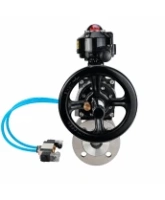 Кран шаровой DN.ru BV3232P(2pc)-FP-F-ISO-H WDVF Ду100 Ру16 полнопроходной, фланцевый, корпус - нержавеющая сталь 316, уплотнение - PTFE, с пневмоприводом PA-DA-105-1, пневмораспределителем 4V320-08 AC220V и БКВ APL-510N EX