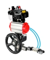 Кран шаровой DN.ru BV3232P(3pc)-FP-W-ISO-H LONG Ду65 Ру25 полнопроход., корпус - нерж.сталь 316, уплотнение - PTFE, под приварку, с пн.приводом PA-DA-083, пн.распределителем 4V320-08 AC220V, редуктором MON2-450-T28-ISO, БКВ APL-410N EX и БПВ AFC2000