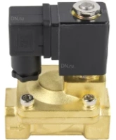 Клапан электромагнитный DN.ru VS400-ET-NC-24VDC 1″ Ду25 Ру16, соленоидный двухходовой, корпус - латунь, уплотнение - EPDM, резьбовой, нормально-закрытый, пилотный, катушка - 24В