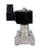 Клапан электромагнитный DN.ru VS731-PT-NC-220VAC 1″ Ду25 Ру10 соленоидный двухходовой, корпус - нержавеющая сталь 304, уплотнение - PTFE, внутренняя резьба, прямого действия, нормально закрытый, с нулевым перепадом давления, катушка - 220В